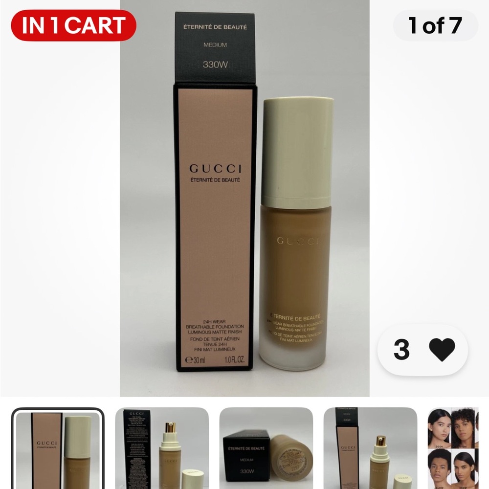 Gucci Éternité de Beauté Foundation - Medium 330W plus 5ml travel size